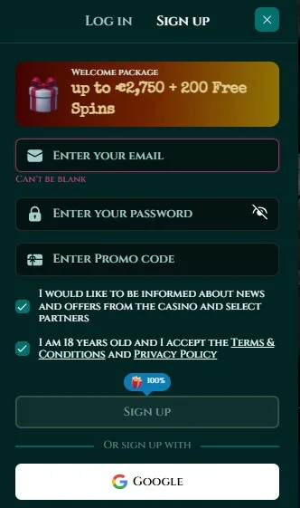 Tonyspins Casino Registration